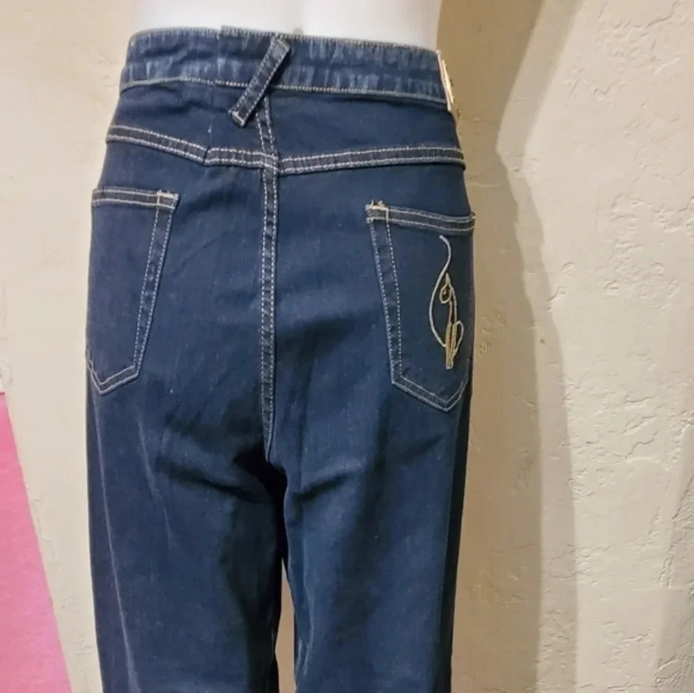 Baby Phat Y2K Bootcut Jeans Size 20 Plus Size Dark Wash Logo Pocket Denim